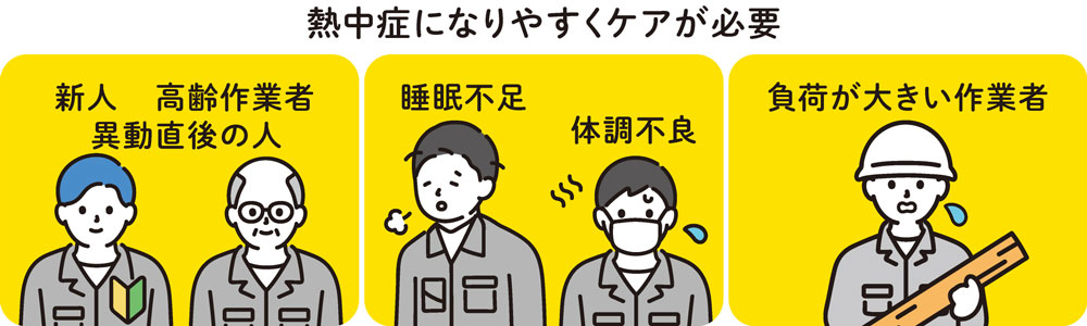 熱中症になりやすい作業者